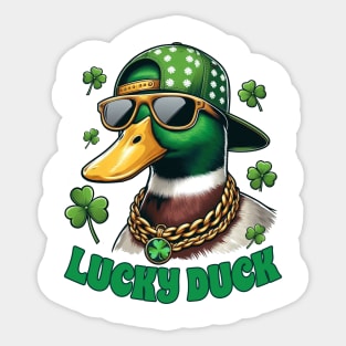 St. Patrick's Day Mallard Duck Lover Irish Lucky A Duck Sticker